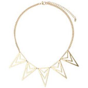 Topshop Gold Tone Triangle Necklace